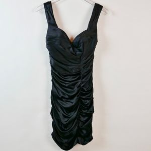 LBD !! CACHE Ruched Body Con in silky poly. WOW!